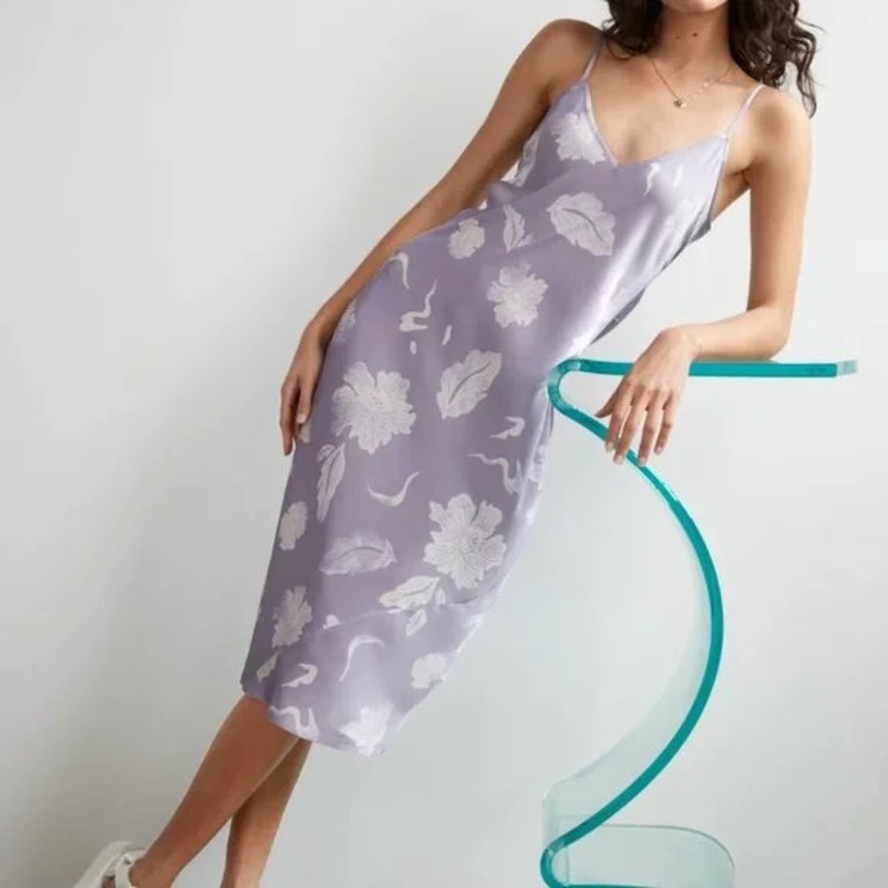 Protozoa Wilfred Floral Lavender Slip Dress XXS